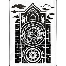 A40-0655 壓花模板 - 蝶古巴特diy - 簍空模板 - 塗鴉模板 - 繪畫模板, 1個