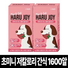 펫생각 하루조이 미니말랑 저칼로리 딸기 노즈워크 강아지 간식 다이어트 칭찬 보상 교육 훈련용 대용량 간식, 달콤 딸기, 200g, 2개