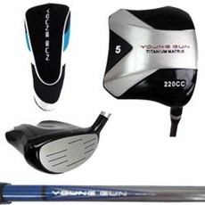 Young Gun 220cc 주니어 스퀘어 5 우드 레드 RH (높이 121.9cm ~ 137.2cm), Young Gun 220cc 주니어 스퀘어 5 우드 레