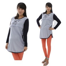 T.강아지나그랑수유티- 지퍼 면 빅사이즈 외출 수유복