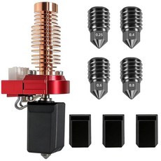 Flashforge Adventurer 5M/5M Pro와 호환용 AD5M Hotend 0.4mm 0.25/0.4/0.6/0.8mm 경화 강철 노즐 및 3개의 실리콘 양말 포함, 흔한, A11