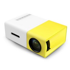 미니 빔프로젝터 초단초점 업그레이드버전 LED 휴대용 와이파이 홈시네마 프로젝터 Yg300 업그레이드 버전 1000 루멘 320x240P HDMI 호환 USB 오디오 홈 미디어 플, European regulations, 4) 노란색 - EU 플러그