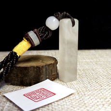 손으로 새긴 한문 전각 한자 이름 도장 인감 도장 수제, 1개, F. 흰색 수정조각