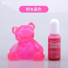 台灣現貨 水晶UV滴膠色精 手作飾品DIY材料 吊墜 戒指 耳環 項鍊, 06 粉水晶色, 1個