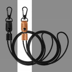 台灣現貨 編織掛繩 證件套掛繩 識別證掛繩 頸掛繩 皮掛繩 證件繩, 1個, 02-編織掛繩咖啡色