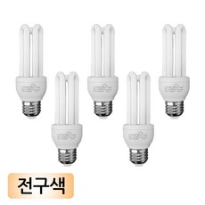 삼파장 EL 전구 15W E26 램프 안정기내장형, 5개, 전구색
