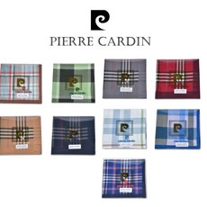 굿데이 국산 순면 삐에르가르뎅 고급 남성손수건 1P 48X48 체크무늬 피에르가르뎅