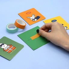 핑크풋 꼬망 카드 세트 편지지 봉투 (24매입) (Araium), 핑크풋 꼬망 카드 세트 편지지 봉투 (24매입) (Ar