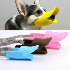 소중대형견 오리주둥이 실리콘 입마개 짖음방지 강템, 1개