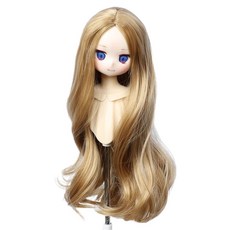 Linfairy 린페어리 1/3 BJD 구체관절인형 가발 89인치 롱 웨이브 라이트브라운, 1개, Light Brown