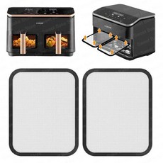 에어프라이어 오븐 전용 및 자기 스테인레스 스틸 스플래시 가드 2개 팩 내열 액세서리, 1)2PCS