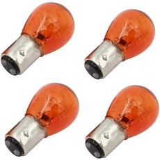 ZShun 4Pcs 앰버 DC 24V 215W BAY15D P215W 1157 S25 2412 1016 자동차 전구 턴 시그널 자동 할로겐 신호등 정지 브레이크 테일 표시등, 24V BAY15D(1157)