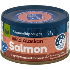 Woolworths 울워스 훈제연어 슬라이스 캔 95g, 1개