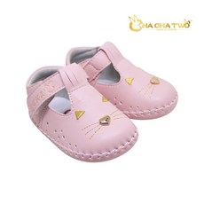 【恰恰兔】台灣手工縫製軟底寶寶學步鞋【23061貓咪】真皮鞋墊吸汗透氣 版型偏小