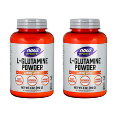 NOW Foods L-麩醯胺酸粉, 2個, 170克