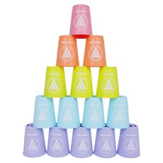 프로스펙스 스포츠 스태킹컵 12개입 국산 스피드 스택스 컵스택 컵쌓기, 오렌지, 1개