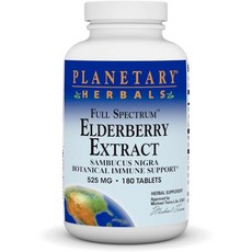 플래네터리 허벌스 풀 스펙트럼 엘더베리 추출물 정제 525mg 180정, 1개
