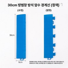 베란다 발코니 전용패드 반려동물 방지 부식 추락방지 미끄럼방지, 1개, 파란색 30cmx6cmx1.5cm 전용