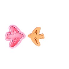 飛鳥系列3D卡通餅乾模具 附壓印花紋, 粉紅色5, 1個