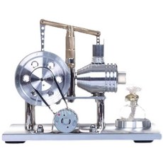 스털링엔진 저온차 증기 기관 엔진 모형 인테리어소품, 버 건 디 K999 밸런스 CNC 미세 선삭
