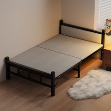 접이식침대 원터치 1인용간이침대 폴딩침대슈퍼싱글, 블랙