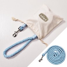 12mm 순면 리드줄 애견 강아지 로프 소형견 중형견 대형견 목줄, 1개, 민트