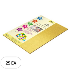 종이문화 트윙클스타 얇은 양면펄색지 A4 No 7 금색 120g, 25개