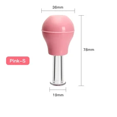 페이셜 마사지 컵 고무 진공 부항 리프팅 안티 셀룰 라이트 Pvc 바디 긁기 항아리, 01 Pink-S