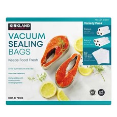 Kirkland Signature 真空保鮮袋 多種尺寸組合 3捲+4捲+50片預裁, 57, 8122017