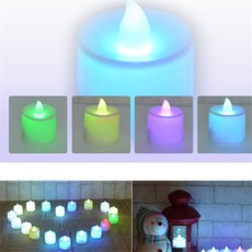 라곰 칼라 점멸 LED 캔들 프로포즈캔들