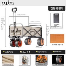 사륜 전동웨건 모듈 카트 캠핑 낚시 짐수레 탑승가능, 기본 모델명/품번, 1개, 전동 슈프림 올인원 오프화이트