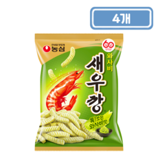 농심 신상과자 와사비 새우깡, 70g, 4개