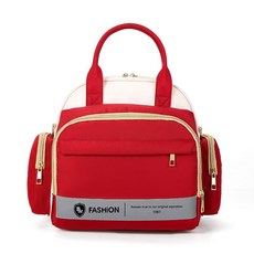 時尚媽咪包母嬰背包 2023新款大容量多功能外出輕便雙肩斜挎媽媽包, 波爾多紅