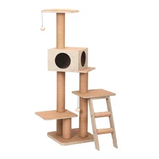 Petpals 麻布紙繩樓梯五層遊憩貓跳台 多層貓爬架 貓玩具 耐抓材質 穩固安全, 本產品須由買家自行組裝, 1套