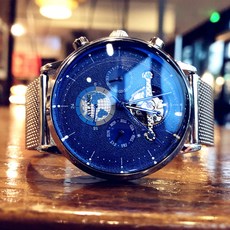 【時禮】2024新款男士手錶全自動機械錶，飛輪鏤空設計，學生多功能防水夜光腕錶