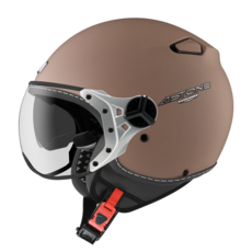 【ASTONE官方直營】KSS 素色 3/4 半罩安全帽 飛行帽 W造型鏡片 (水泥藍/淺水泥/象牙白/消光駝色/白色/黑色), 消光駝色