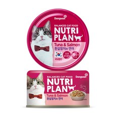 동원뉴트리플랜 고양이 간식 습식캔, 혼합맛(흰살참치/연어), 160g, 24개