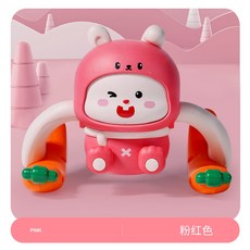 台灣現貨 電動翻滾兔子 爬行玩具 聲光玩具 音樂玩具 電動玩具 趣味玩具 安撫玩具 寶寶玩具 兔子玩具 翻滾兔子, 1個, 【粉色】翻滾小兔子