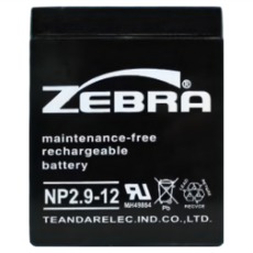 ZEBRA 鉛酸電池, NP2.9-12, 1個