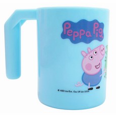 台灣製 兒童漱口杯 迪士尼 水杯 刷牙杯 幼稚園 牙刷杯 透明 美樂蒂 佩佩豬 蠟筆小新 巧虎 汪汪隊立大功 波力, 1個, 佩佩豬-藍 / 2521, 佩佩豬-藍