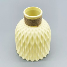 소품 꽃병 장식품 플라스틱 인테리어 화병, 옐로우, 옐로우