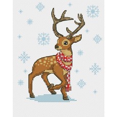 Stich 크로스 스티치 키트 공예-눈 눈 사슴의 새끼 사슴 1 크로스 스티치 바느질 자수 크로스 스티칭 계산, 보여진 바와 같이, 14CT, 1개