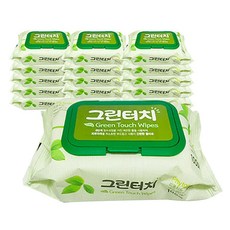 그린터치물티슈(100매)-30개 캡형/국산/저자극 kkr+706zf