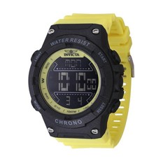 Invicta Invicta Racing Men 52mm 플라스틱 블랙 다이얼 전자 디지털