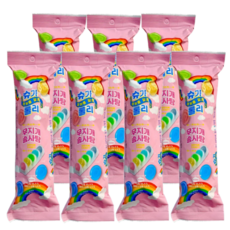 마카롱 닮은 슈가롤리 무지개 솜사탕, 12g, 7개
