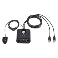 ATEN KM스위치 USB 공유기 컴퓨터 본체 2대 키보드 마우스 연결 선택기 PC 셀렉터 전환기