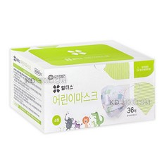 유한킴벌리 힐더스 어린이 덴탈마스크 36매 국산제조, 36개입, 1개