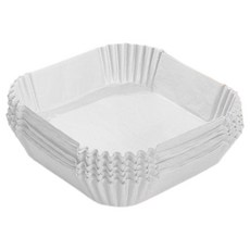 氣炸鍋烘焙紙 烘焙紙 氣炸鍋專用紙 硅油紙盤 食物不沾墊 吸油紙 廚房必備 無火料理 氣炸鍋紙, 1個