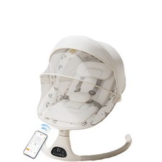 嬰兒電動搖搖椅 新生兒安撫哄睡, 禮盒8件套粉色 - 可拆洗布套玩具藍芽