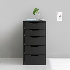 마켓비 OLAF 서랍장 KS1009STB, 블랙, 5단